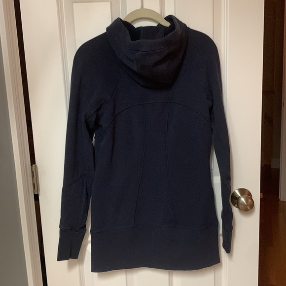 Athleta Cya Stronger Navy Full Zip Long Sleeve Jacket Hoodie‎ - Picture 3 of 4